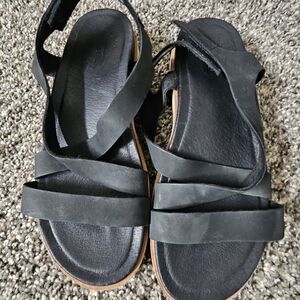 Merrell Juno Backstrap Black Leather Sandals